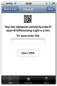 BeeTag prompt after successfully reading a barcode