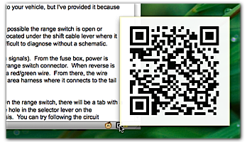 Generating a barcode from the current page